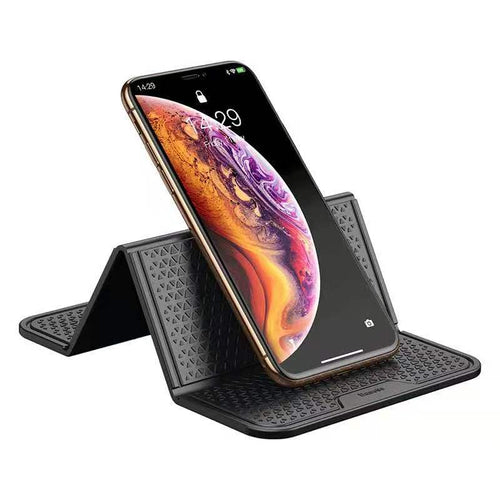Multifunctional Foldable Silicone Car Phone Holder – Anti-Slip Dashboard Mat for Smartphones