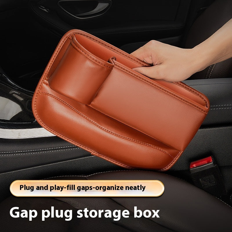 Car Seat Gap Storage Box with Water Cup Holder – Universal Car Seat Organizer
