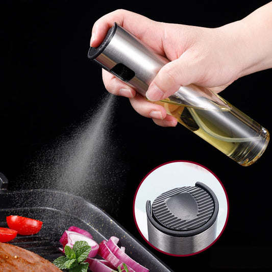 AXENTIQUE 304 Stainless Steel Oil Spray Bottle – Refillable Household & Barbecue Oil Sprayer