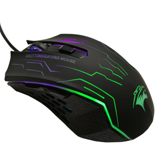 FORKA Silent Click USB Wired Gaming Mouse – 6 Buttons, Adjustable 3200 DPI for PC & Laptop