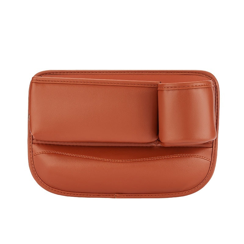 Car Seat Gap Storage Box with Water Cup Holder – Universal Car Seat Organizer