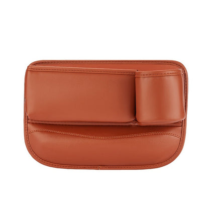 Car Seat Gap Storage Box with Water Cup Holder – Universal Car Seat Organizer